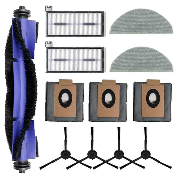 Til Robovac X8 Pro Selvtømmende Station Robotstøvsuger Hovedsidebørste Hepa Filter Moppepude Støvpose Tilbehør