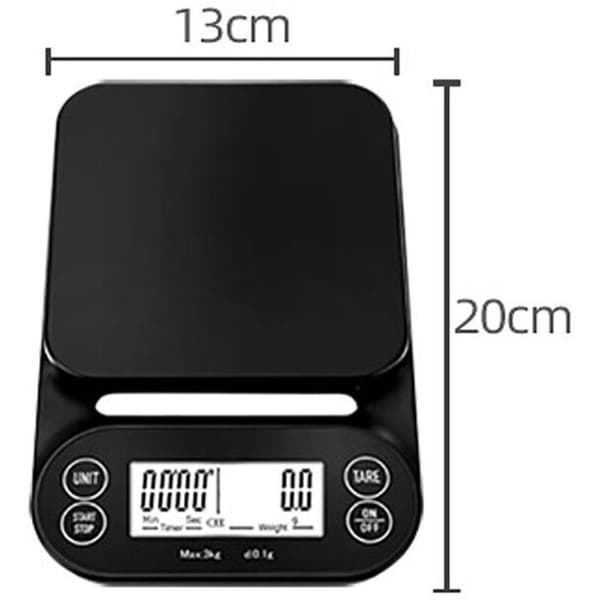 Digital köksvåg 3 kg/0,1 g med LCD-display