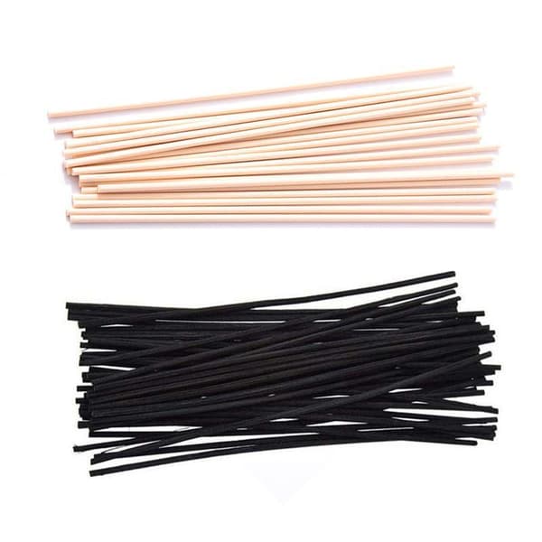 Premium Kvalitet Reed Diffuser Rør Rattan Pind 3x260mm Sort 10 stk