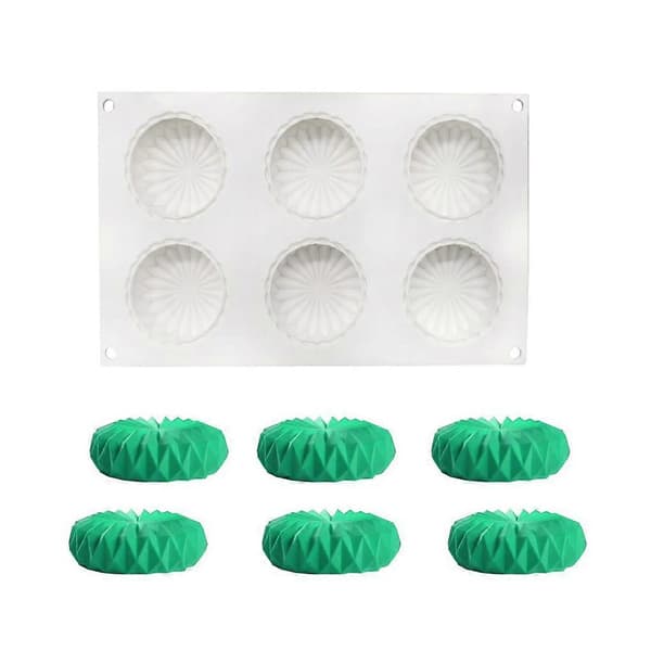 6 rutenett silikonform mousse bakeverktøy kake cupcakes form tilbehør