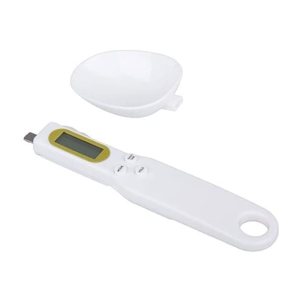Køkkenvægt, platform i rustfrit stål, 5 kg, LCD-display.
