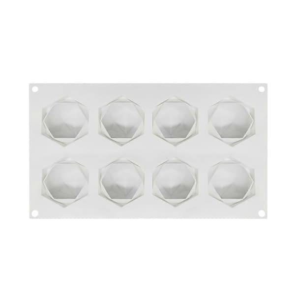 Silikoneform Mousse Kage Isform DIY Bagning Chokolade Isbakke Bageudstyr, 8-hulrum