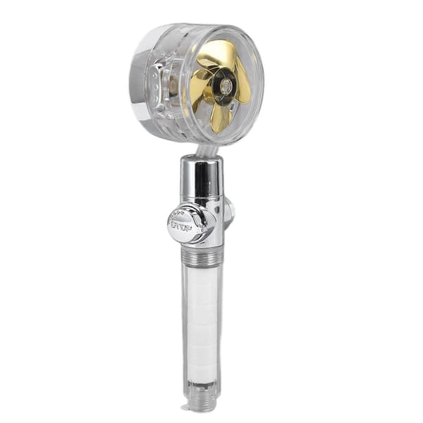Propell Dusjhode Vortex Hydro Jet 360 Roterende Håndholdt med Pausebryter Filter G1/2