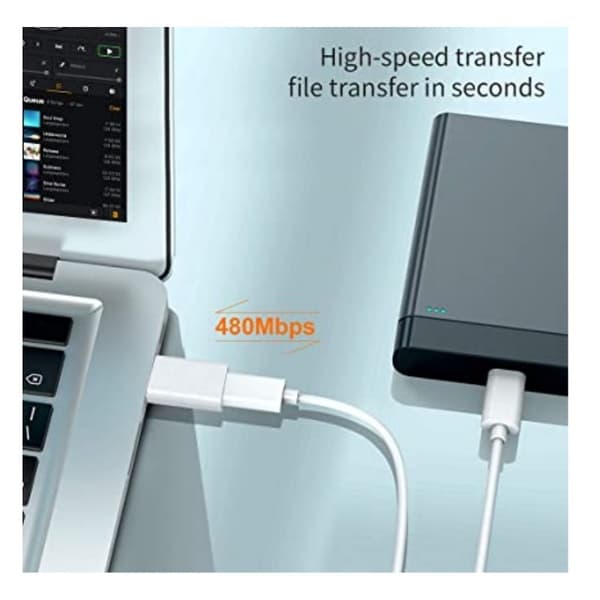 USB 3.0 til USB-C-adapter, sølv, aluminium, dataoverførsel og opladning