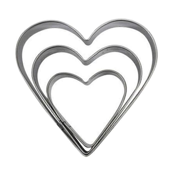 Bageforme Blomsterform Rustfrit Stål Æggeform Køkken Cookie DIY Forme Sæt Heart-shaped