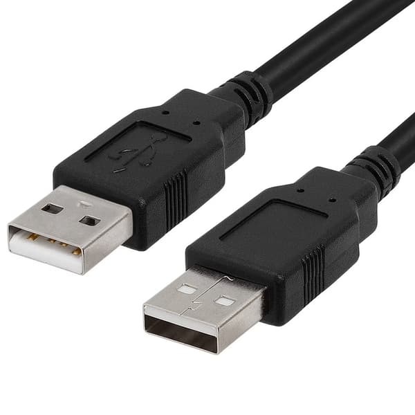 USB 2.0 A til A-kabel 3m, hann til hann dataoverføringskabel for bærbar PC, harddisk, svart