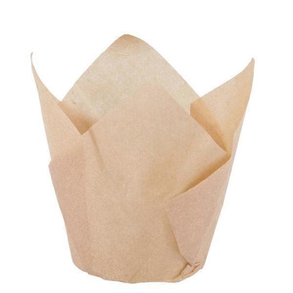 200 stk. Cupcakeforme, Rustikke Brun & Hvid Bagepapir