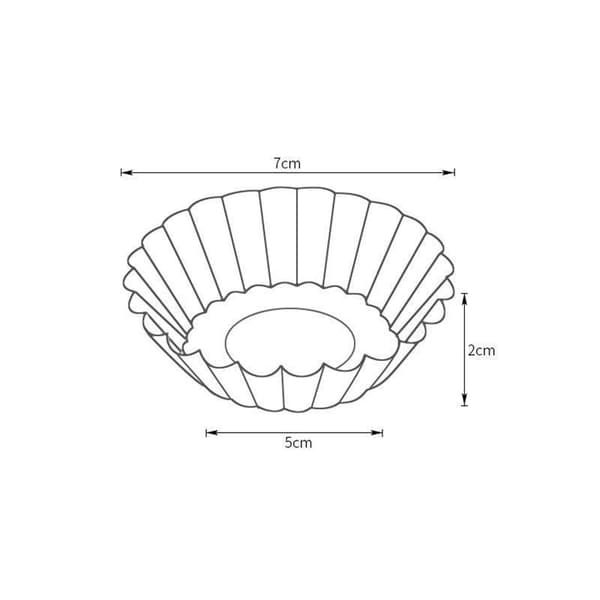 20 stk. aluminiumsformer til eggeterter, non-stick runde bakeformer til cupcakes og paier