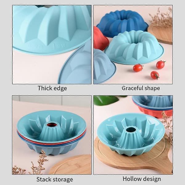 Silikoninen Chiffon-kakkumuotti, hajuton leivinpellin lisävaruste Light Blue