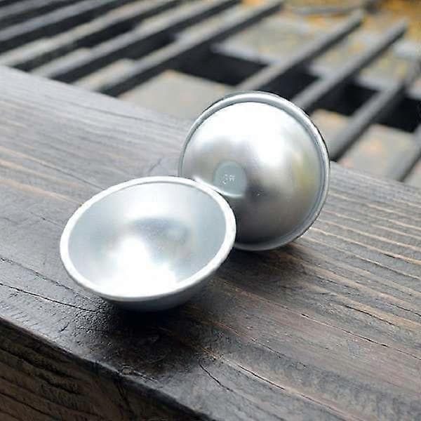2 stk. Halvcirkelformede kageforme i anodiseret aluminium buddingform