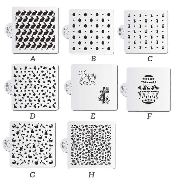 Fondant Stencil Påske Cookie Dessert Skabelon Kage Bage Dekoration Spray Form No.03