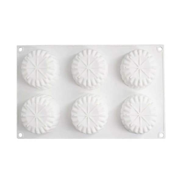 6 Gitre Silikoneform Mousse Bageværktøj Kage Cupcakes Form Tilbehør