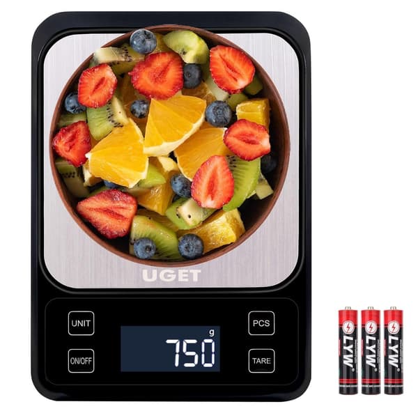 Minikeittiövaaka, 0,01 - 200 g, musta