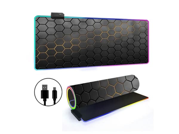 Musematte med 14 RGB-lysmoduser og sklisikker base (Stil 21, 300*700*3 mm)