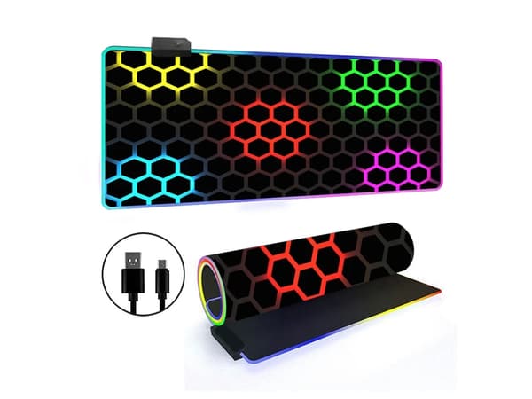 Musematte med 14 RGB-lysmoduser og sklisikker base (stil 23, 300*800*3 mm)