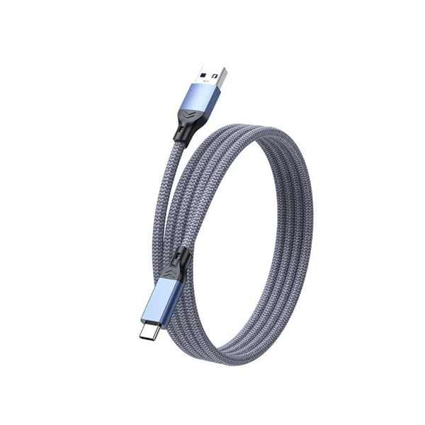 USB 3.2 Type-C-kabel 10 Gbps 60 W hurtiglading, kompatibel med Apple Huawei Samsung, blågrå 3m