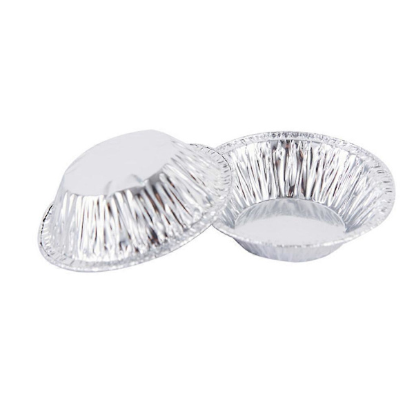 Pakke med 100 æggetærteforme Engangs bageforme til småkager Non-stick cupcake buddingform Tilbehør til køkkenbageri