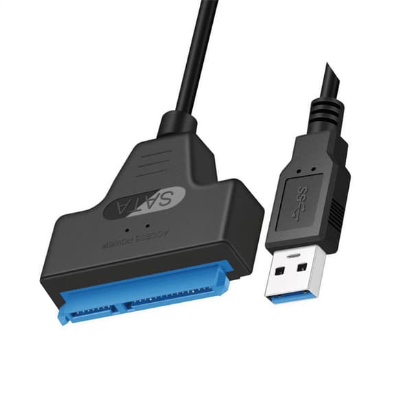 USB 3.0 til SATA-adapterkabel til 2,5\" SSD HDD, 6 Gbps, sort, 32 cm