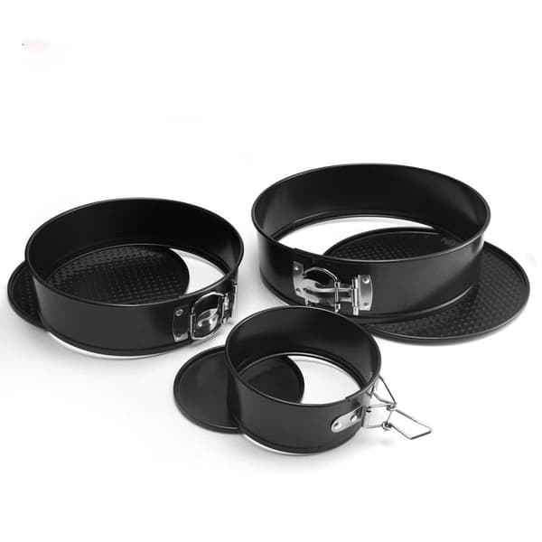 3 STK Avtakbar Springform Bakeform Sett for DIY Dessertlaging 4/7/9 Tommer
