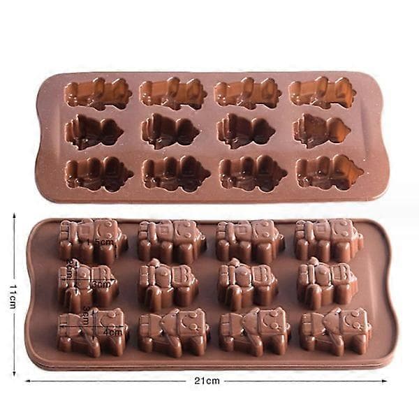 12-hulls humanoid silikon sjokolade- og godteriform for baking