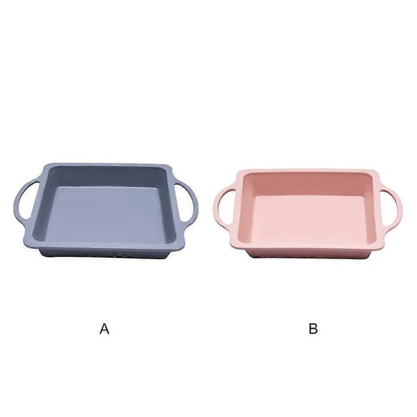 Silikon kakeform bakeform med håndtak gjenbrukbare brett bakervarer Gray