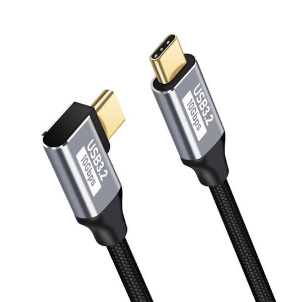 USB C til C-kabel 100W PD med E-Marker, nylonflettet aluminiumskontakter, 3m, grå