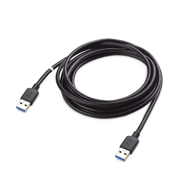 USB 3.0 -kaapeli uros-uros, 3 metriä, musta, kullattu SuperSpeed-tiedonsiirto
