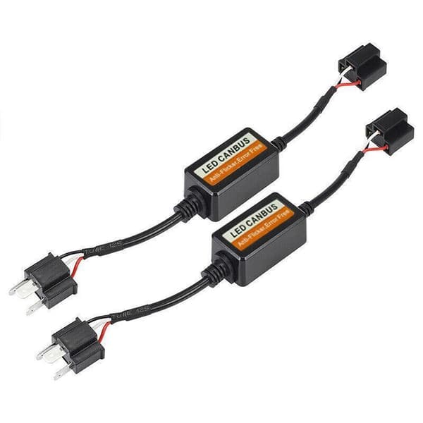 2 STK H4 CANBUS LED Hovedlysdekoder Anti-flimmer Feilfjerner Lastmotstand