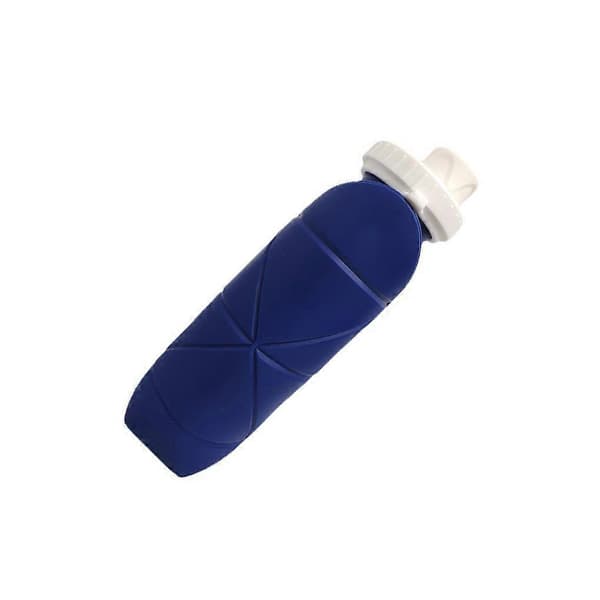 600ml Drickkopp Vikbar Mugg Läcksäker Utomhus Sport Vattenflaska för Dark Blue 600ml