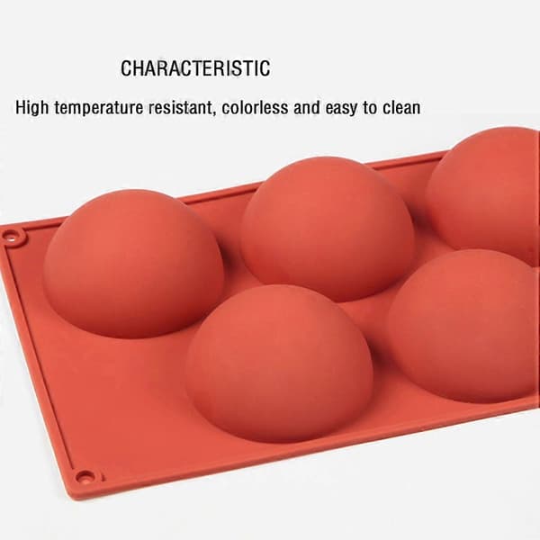 Kageform Silikone Halvkugle Bageform 5 Rum Non-stick Chokoladeform til Køkken Bageri