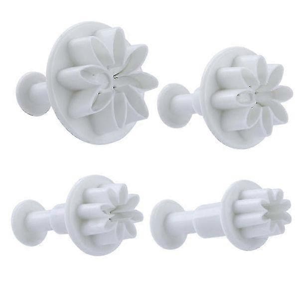 4 stk. blomsterstempel kageform bageværktøj