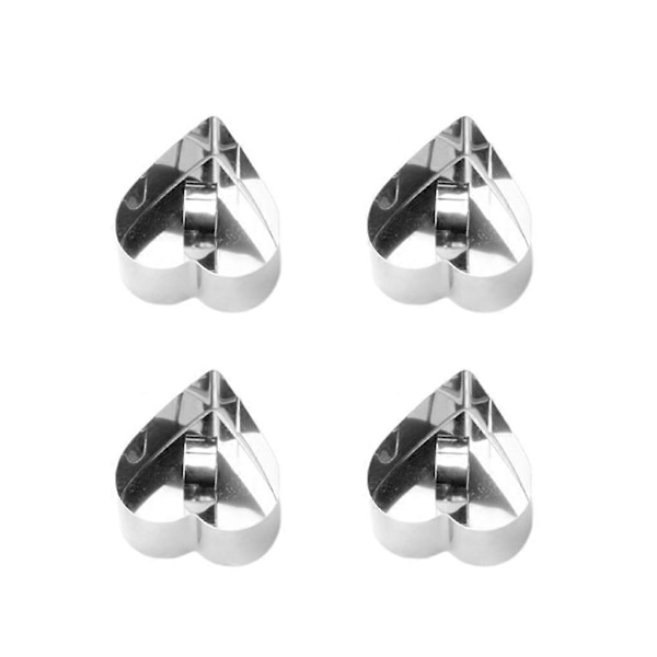 4 Stykker Kageform Sortiment Non-stick Mousseform Bageværktøj Heart