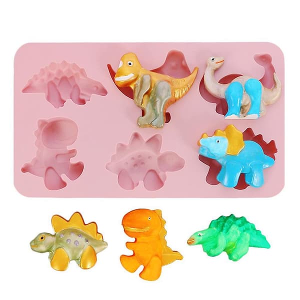 Dinosaurie Silikonform Lätt Att Rengöra Non-Stick Bred Användning Dinosaurie Silikonform Kakform