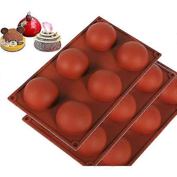 3-pack 6-håls silikonbakformar, non-stick BPA-fria