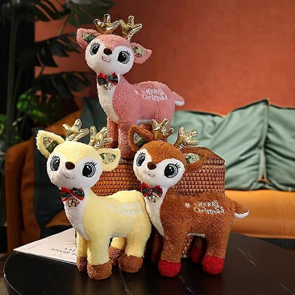 Jul Älg Docka Plyschleksak Liten Ren Docka Julafton Trasdocka Julklapp-grön