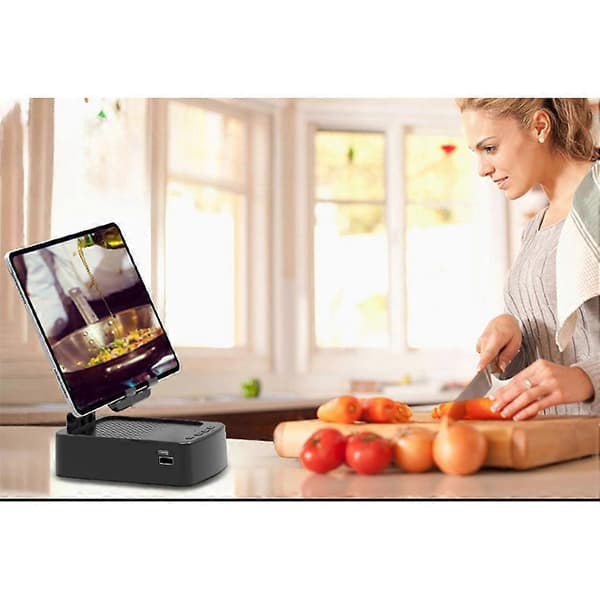 Hållare Bluetooth-spelare Mobiltelefonhållare Bluetooth-högtalarställ white