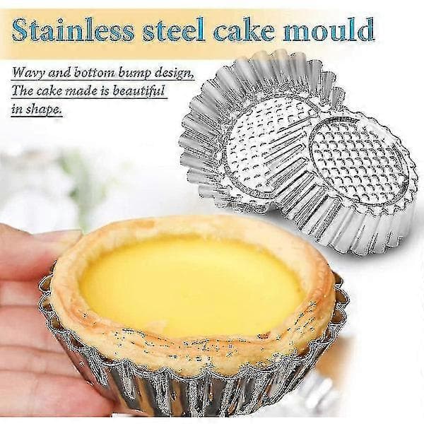 20-pack 9,4 cm muffinsformar i rostfritt stål, tartelettform