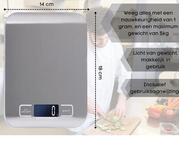 Vaaka kahdella punnitusalustalla 10 kg/1 g
