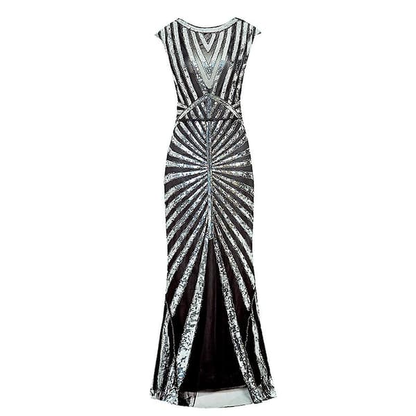 Paljettimekko 1920-luvulta SILVER XXL