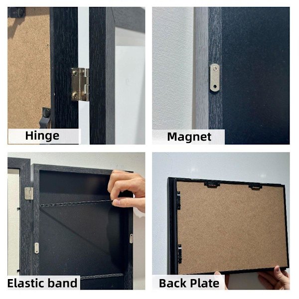 Fotovisningsram Fällbart Ställ 2 ST A4 Storlek Bordsfotohållare Organizer