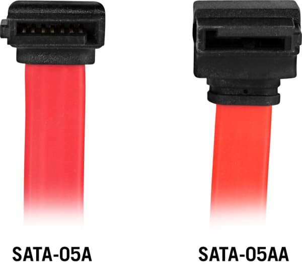 SATA SAS -kaapeli, kulmikas alas suoraan, 0,5 m