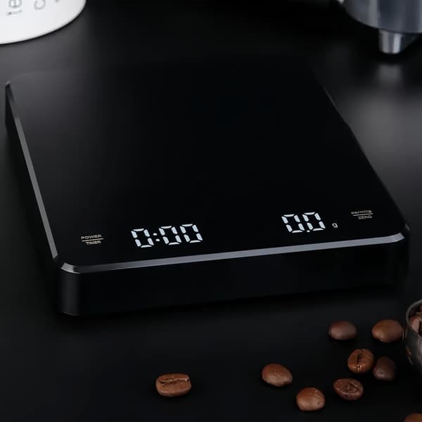 7 kg digital køkkenvægt med LCD-display, rustfrit stål