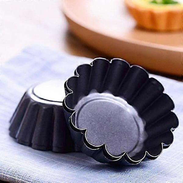 12-pakning Mini Stål Kakeform, 7,5 cm Eggform for Baking av Desserter