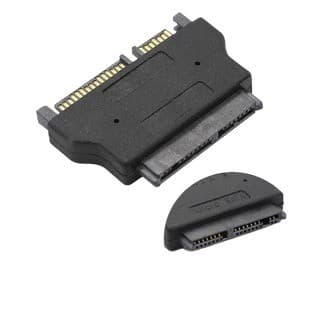 SATA 7+15-pin hann til 7+9-pin hunn-adapter harddisk-kontaktkonverterer