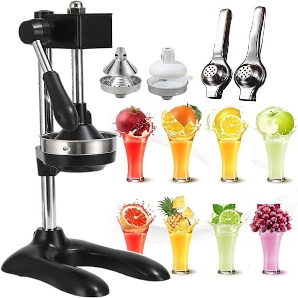 Vecal manuel juicer i rustfrit stål, enkel saftpresser - sort
