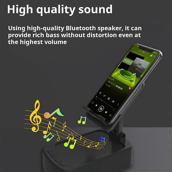 Pidike Bluetooth-soitin matkapuhelimen pidike Bluetooth-kaiutinjalusta black
