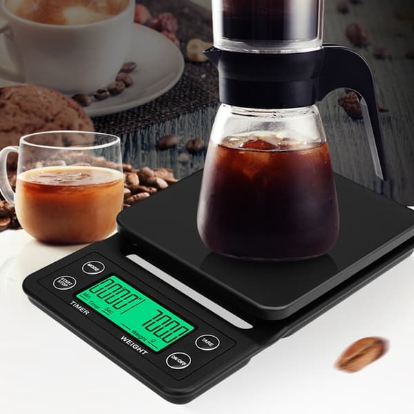 Multifunktionel Digital Køkkenvægt med Timer og Kaffefunktion. AQUAFORGE