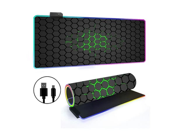 Musematte med 14 RGB-lysmoduser og sklisikker base (stil 2, 300*600*4 mm)