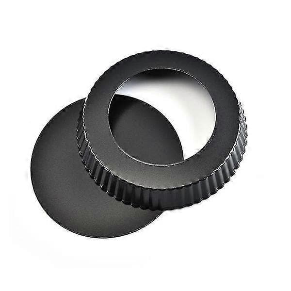Opp-ned kakeform i rustfritt stål, 22 cm x 2,8 cm, svart