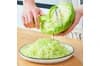 Kålskreller i rustfritt stål med bredt blad og ergonomisk håndtak